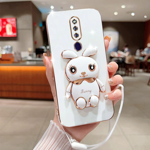 Oppo, TikTok, совместимый чехол для телефона, кролик, трехмерная трубка, мультяшный милый защитный чехол, модная элитная креативная защитная сумка, новая коллекция, защита при падении, городской стиль, популярно в интернете