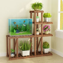 Fish Tank Shelf Simple Load-bearing Cabinet Bottom Cabinet Solid Wood Ground Cabinet Base Bracket Underframe Placed small table Home