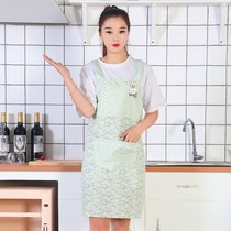 Apron Summer ultra-thin Breathable Summer Waterproof Korean version Anti-oil light Thin 2021 New home Kitchen Hood Garment
