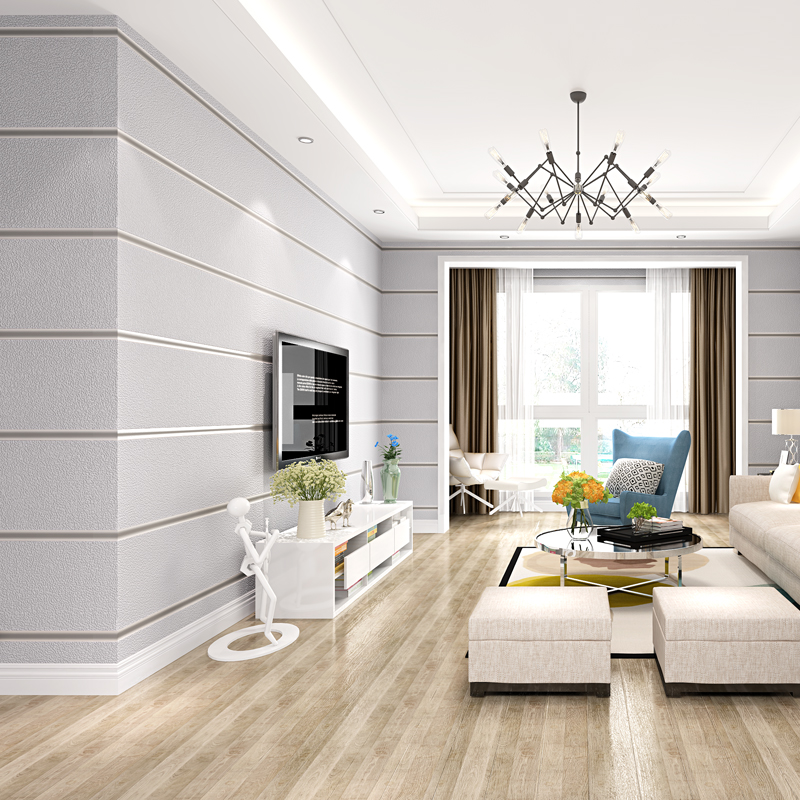 Modern minimalist striped wallpaper marble 3D Cubist living-room TV Background wall wallpaper Lean Pressed Peel Scrub