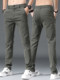 Summer Thin Casual Pants Men's Elastic Waist Trousers Slim Straight Men's Suit Pants Summer Elastic Sports Pants