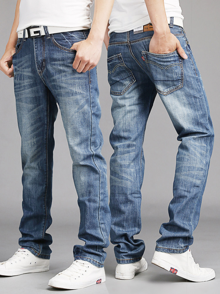 Summer jeans Men's thin pants Men's straight loose men's casual pants Men's versatile men's pants cow pants