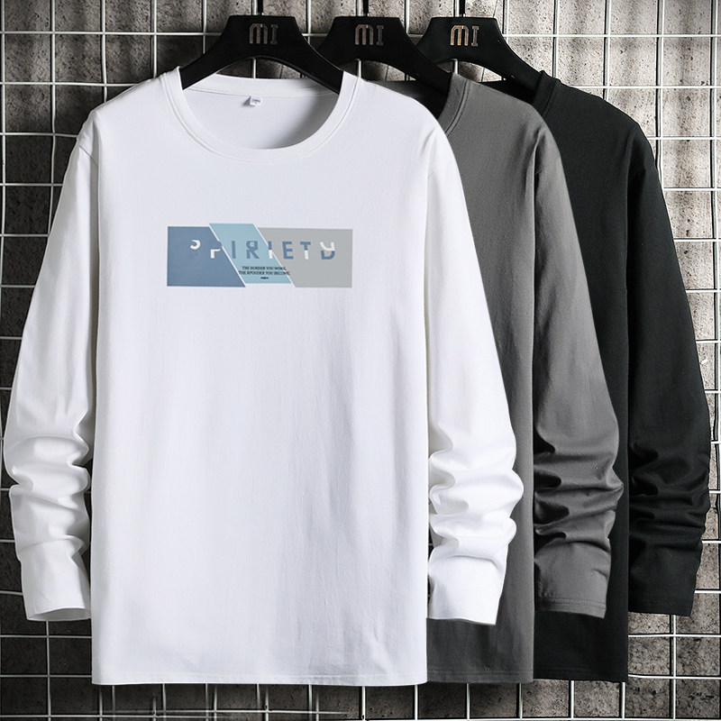 Футболка с длинными рукавами, мужской осенний тонкий свитер, новинка 2025 года, топ с одеждой, хлопковая нижняя рубашка, мужская футболка