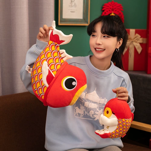Плюшевая кукла, рождественская игрушка, подушка, талисман, карп, талисман года, подарок на день рождения