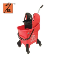 Down-pressure double-bucket water press truck mop water press truck purple household mop bucket cleaning water press truck