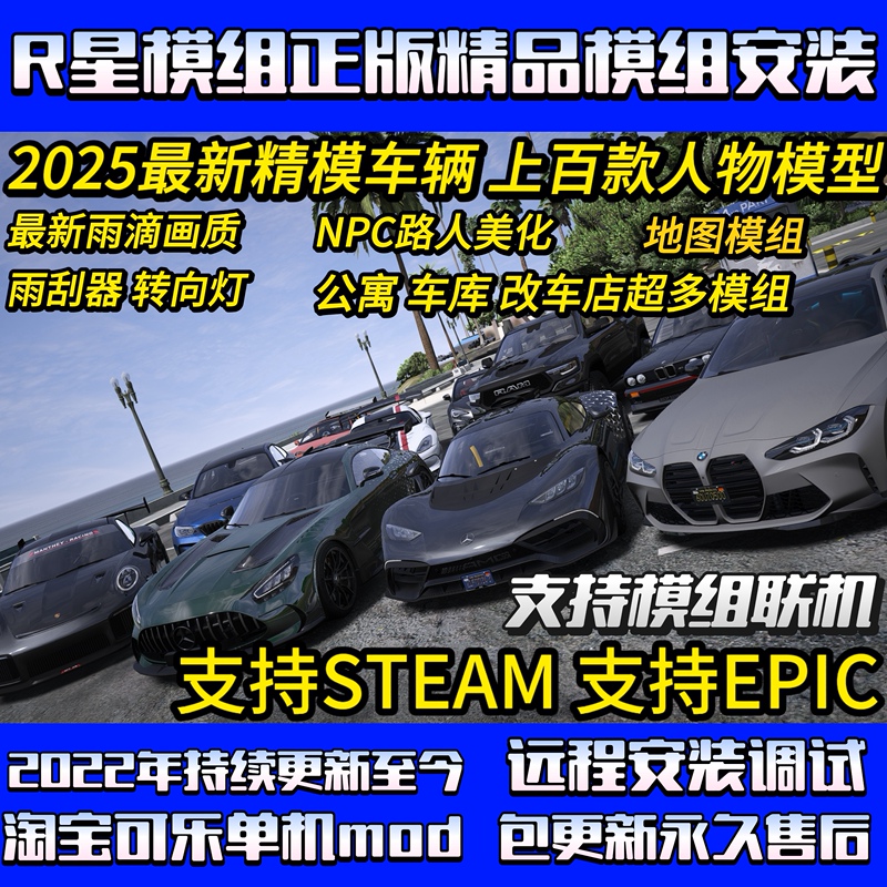 R-Star Mod Remote Assistance Installation of Game Realistic Vehicle Mods and Character Mods