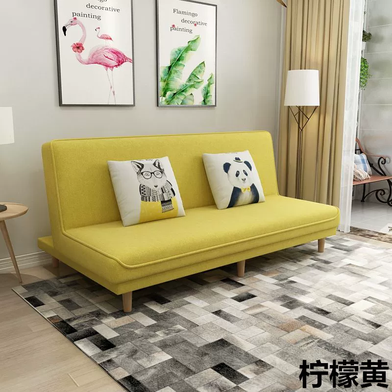 Nhà cho thuê vải sofa nhỏ kinh tế gấp đơn giản cho thuê sofa phòng dành riêng cho gia đình ngủ trưa đơn giản - Ghế sô pha