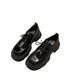 Thick-soled square-toe loafers for women, autumn and winter 2025 new fashion retro lace-up thick-soled British style small leather shoes