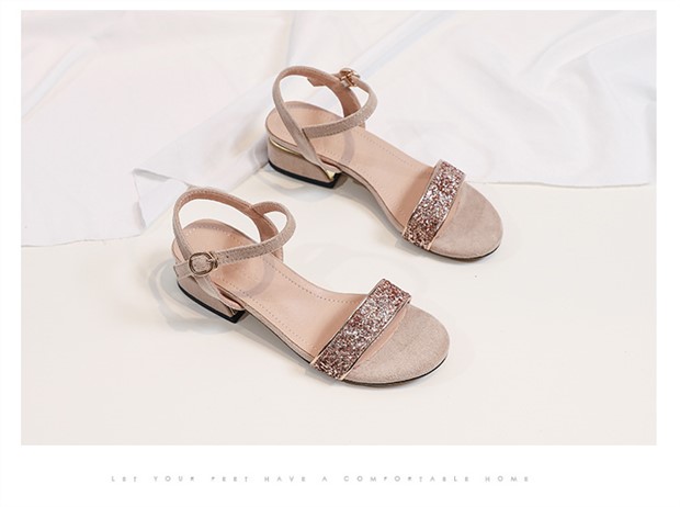 C9711 2760K GIÀY DÉP SANDAL NỮ RSKREGS GẮN ĐÁ GÓT VUÔNG MÙA HÈ GIÀY DÉP NỮ G06 SẢN PHẨM MỚI