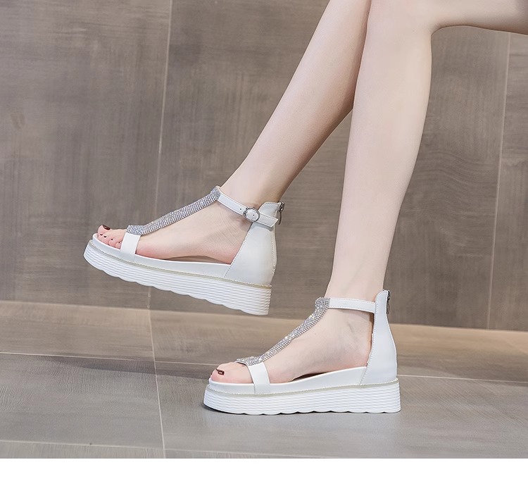 C9798 3310K GIÀY CAO GÓT NỮ RSKREGS GẮN ĐÁ MÙA HÈ ĐẾ XUỒNG MIỆNG CÁ GIÀY DÉP NỮ DA BÒ G06 SẢN PHẨM MỚI