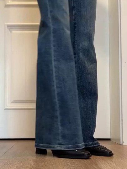 Cowhide version of high-heeled short boots for women 2025 autumn and winter new square toe Martin boots for small people French thick heel slim boots