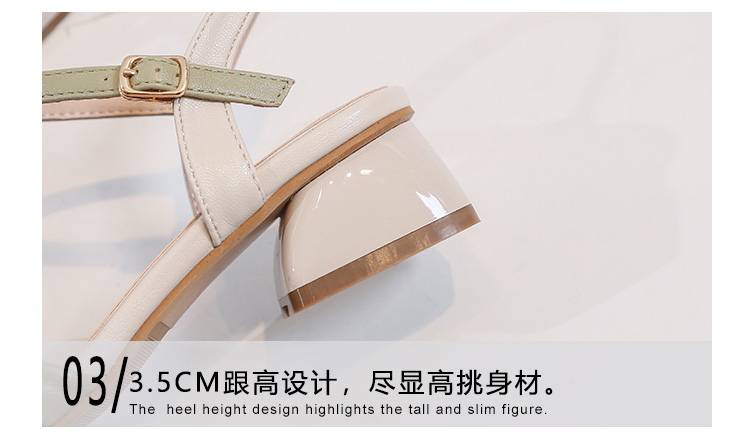 C9663 2760K GIÀY CAO GÓT NỮ RSKREGS GÓT VUÔNG MÙA HÈ GIÀY DÉP NỮ DA BÒ G06 SẢN PHẨM MỚI