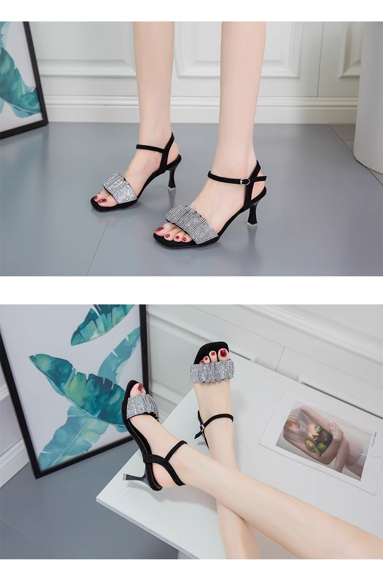 C9720 2760K GIÀY CAO GÓT NỮ RSKREGS GẮN ĐÁ GÓT NHỌN MÙA HÈ QUAI HẬU GIÀY DÉP NỮ G06 SẢN PHẨM MỚI