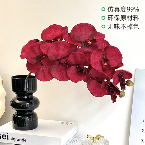 Красный фаленопсис, искусственный цветок, свадебные украшения, украшение для открытия гостиной, входа, свадебной комнаты, спальни, сервировка стола