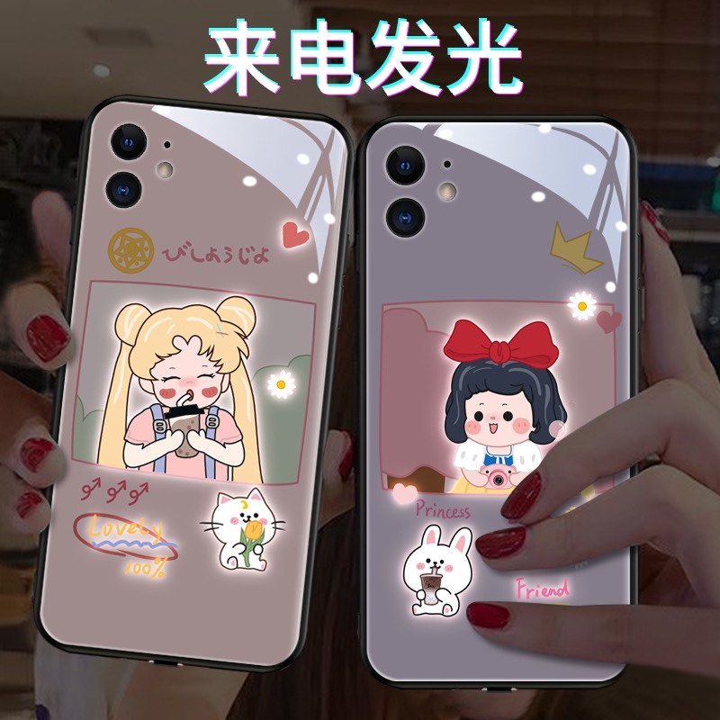 Cartoon Beauty Maiden Call Shine X Suitable for Apple 11 phone protective shell iphone11promax lens Full package xsmax new xr personality x protective sleeve 12pro