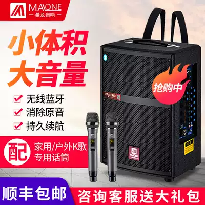 Manlong Square Dance Audio with Wireless Microphone Outdoor K Song Portable High Power Small Portable Dance Speaker