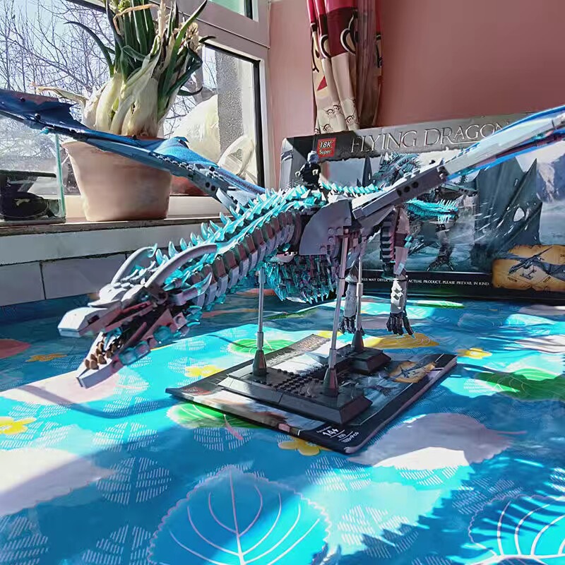 Chinese Building Block Pieces K89 Fire Dragon Drogon K90 Ice Dragon Viserion Game of Thrones 1.0m Giant Dragon