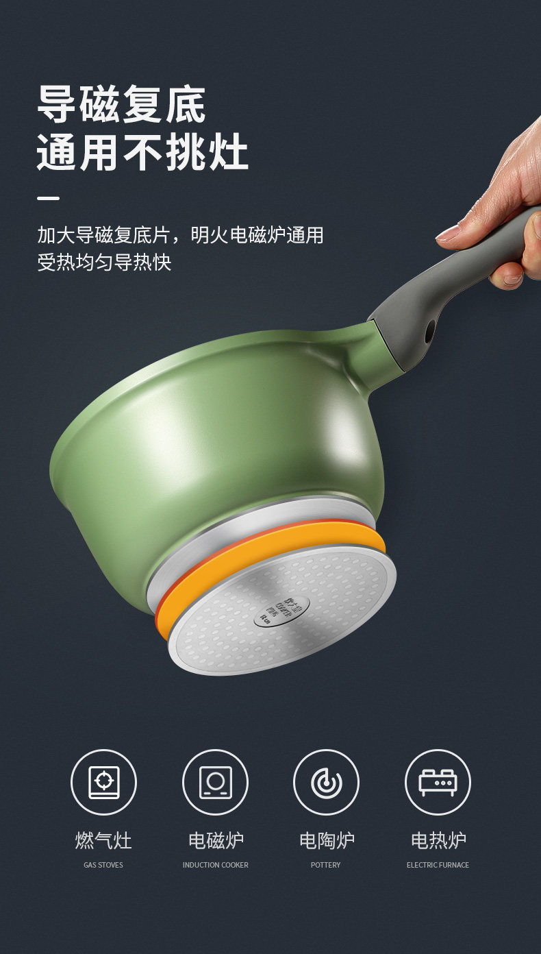 COOKER KING BambooBluestone 18cm NonstickPot w/Lid PrestoMall Pots, Pans, & Woks