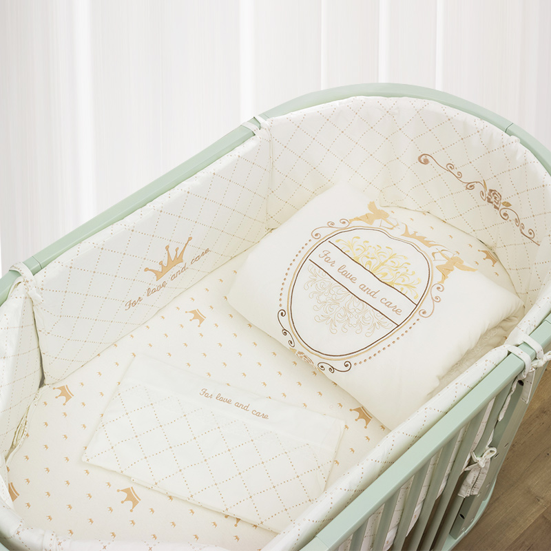 nuskin baby bedding set Cotton baby anti-collision bed perimeter Newborn bedding Pure cotton can be customized