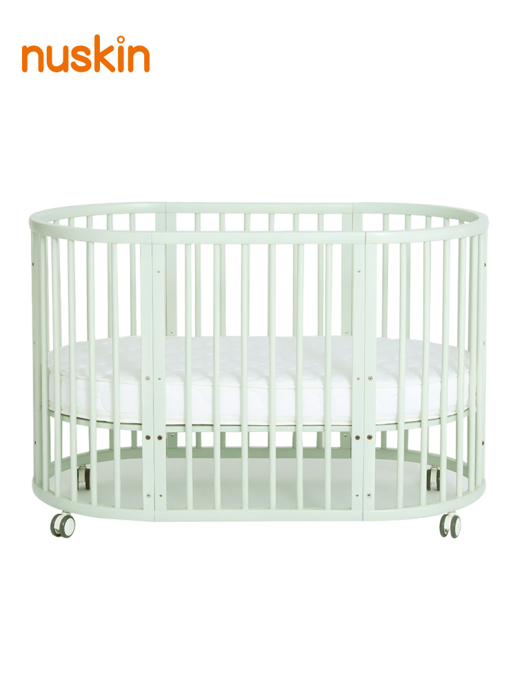 nuskin solid wood baby cot round bed newborn multifunctional splicing large bed eco-friendly paintless bb bed movable