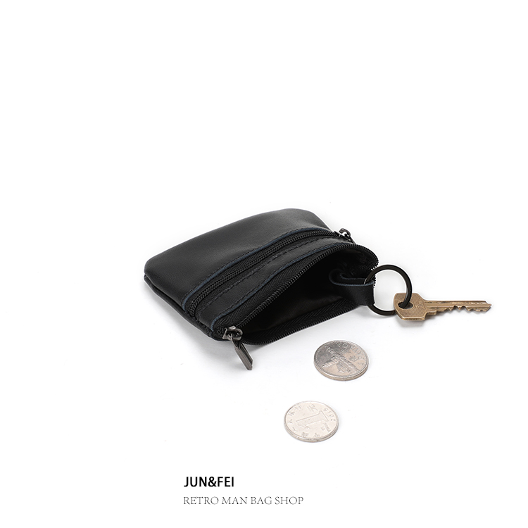 xmyb leather mini coin purse Men's simple portable sheepskin ultra soft purse Vintage coin bag