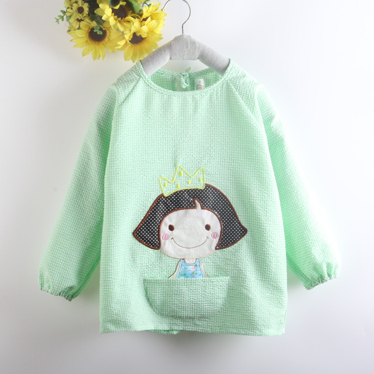 2020 autumn winter new children long sleeves to enlarge hood clothes baby anti-dress baby waterproof clothes baby eating clothes 