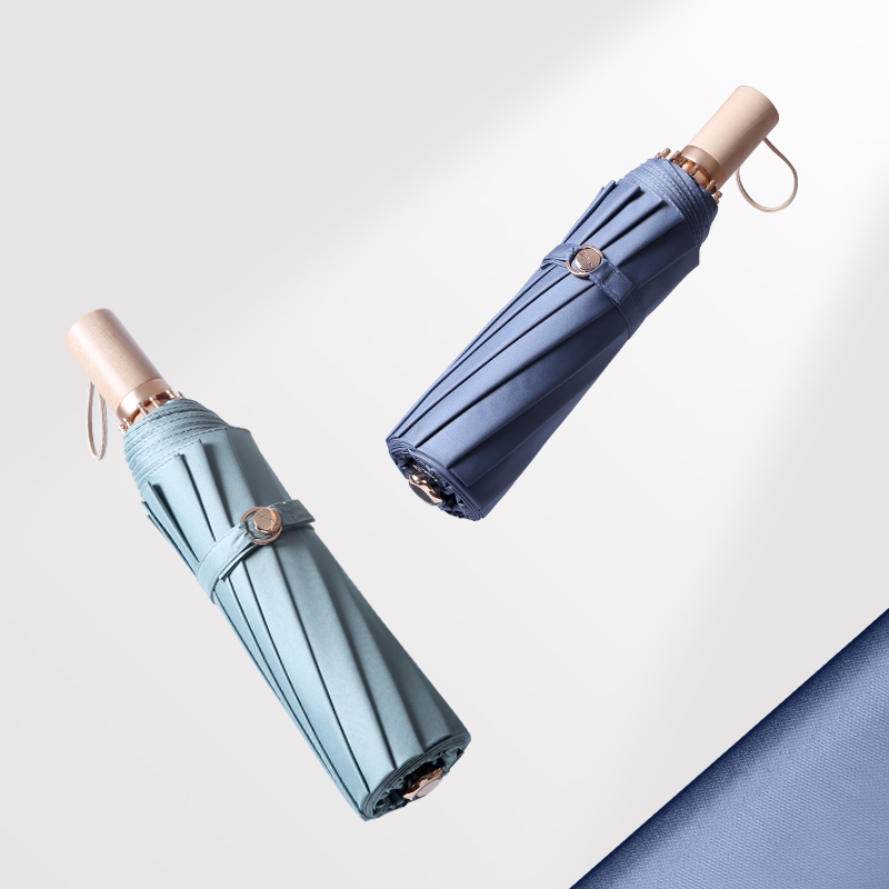 Caberryne 12 bone tri-fold color plastic umbrella women's dual-purpose sunshade super sunscreen UV umbrella male