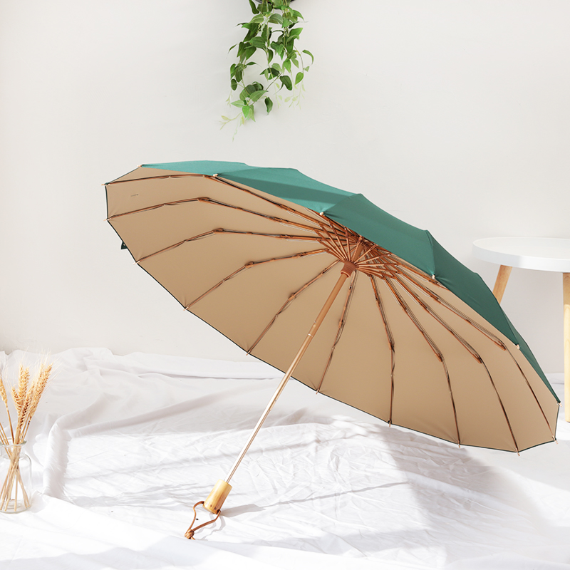 Japanese folding antique wind umbrella dual-purpose male and female reinforced windproof large umbrella sunscreen UV umbrella