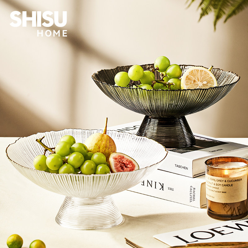 Fruit tray Living room Home 2023 new tea table fruit tray light lavish luxury high-end glazed high end high face value-Taobao
