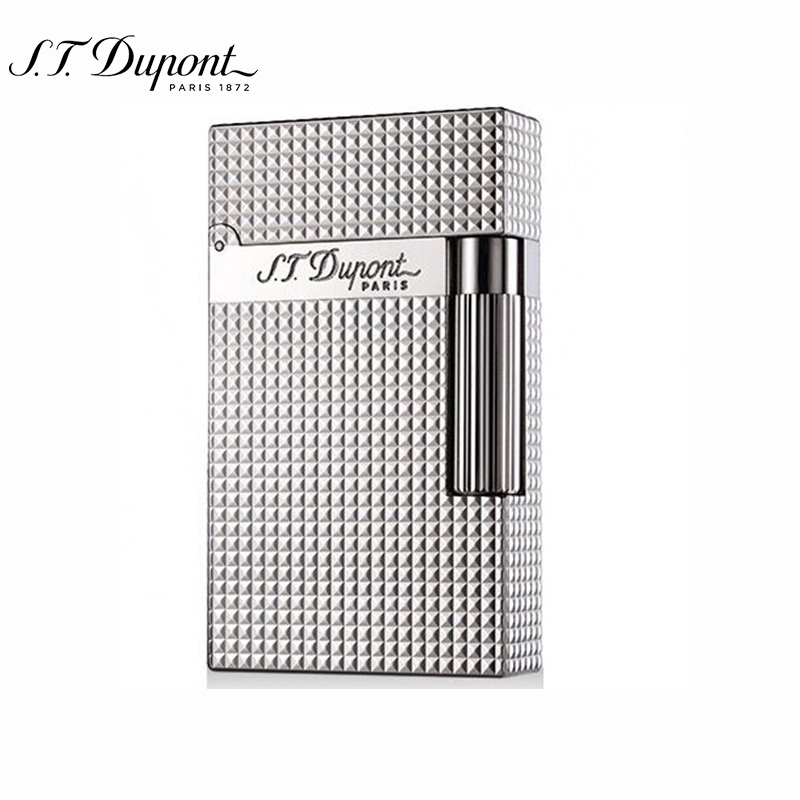 S T Dupont France all Peng Ligne2 series silver plated Runner diamond rhombus angle Longlighter 16184