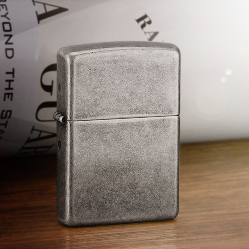 Genuine Zippo Zhi Bao Antique Silver Light Board 121FB Lettering Custom Windproof Retro Wear-proof Men's lighter
