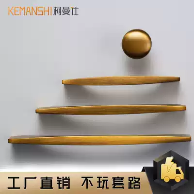 Komanshi European antique cabinet door handle yellow Bronze new Chinese retro handle cabinet wardrobe whole cabinet drawer