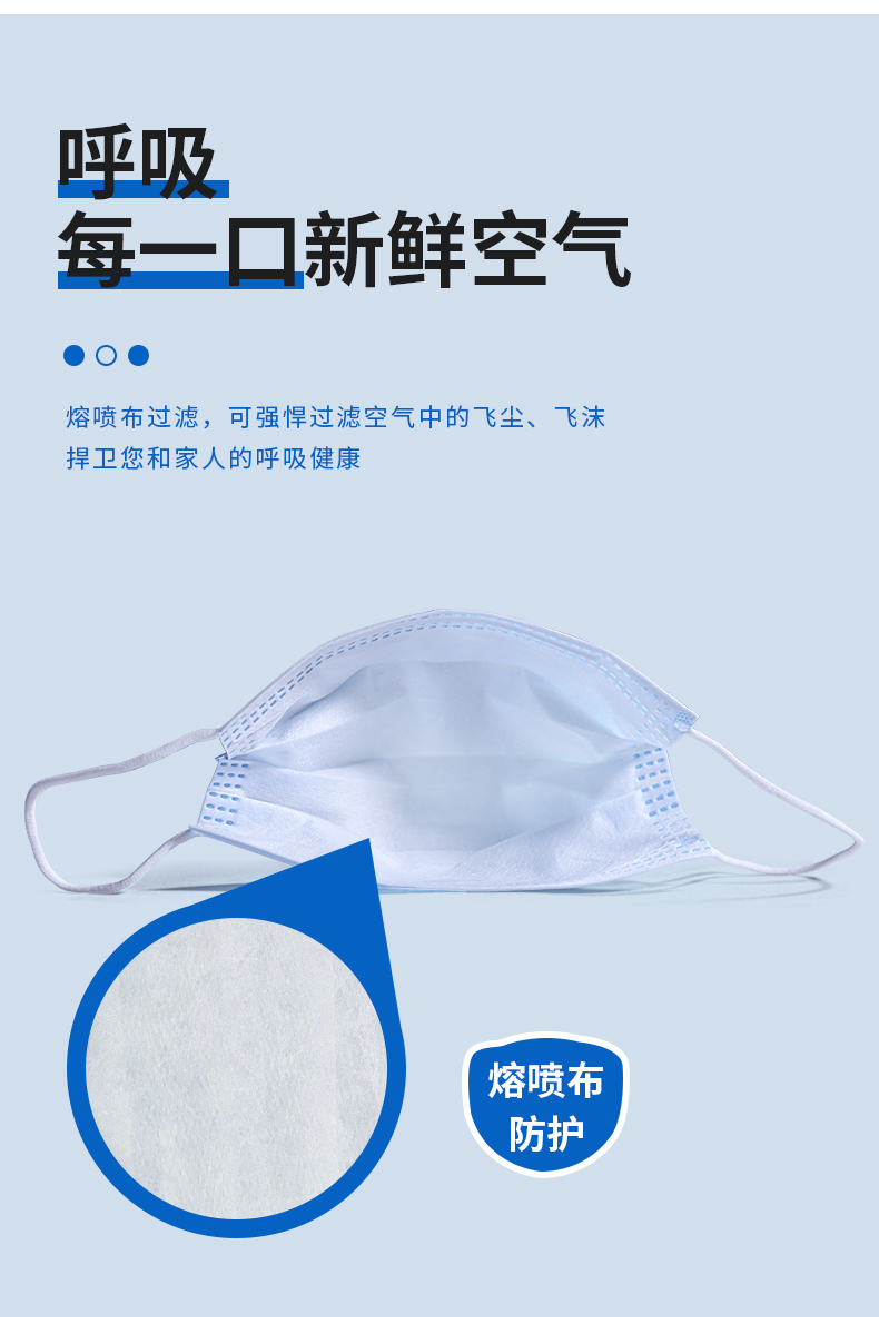 范茉莉 医用级一次性防病毒口罩 50只装 图5