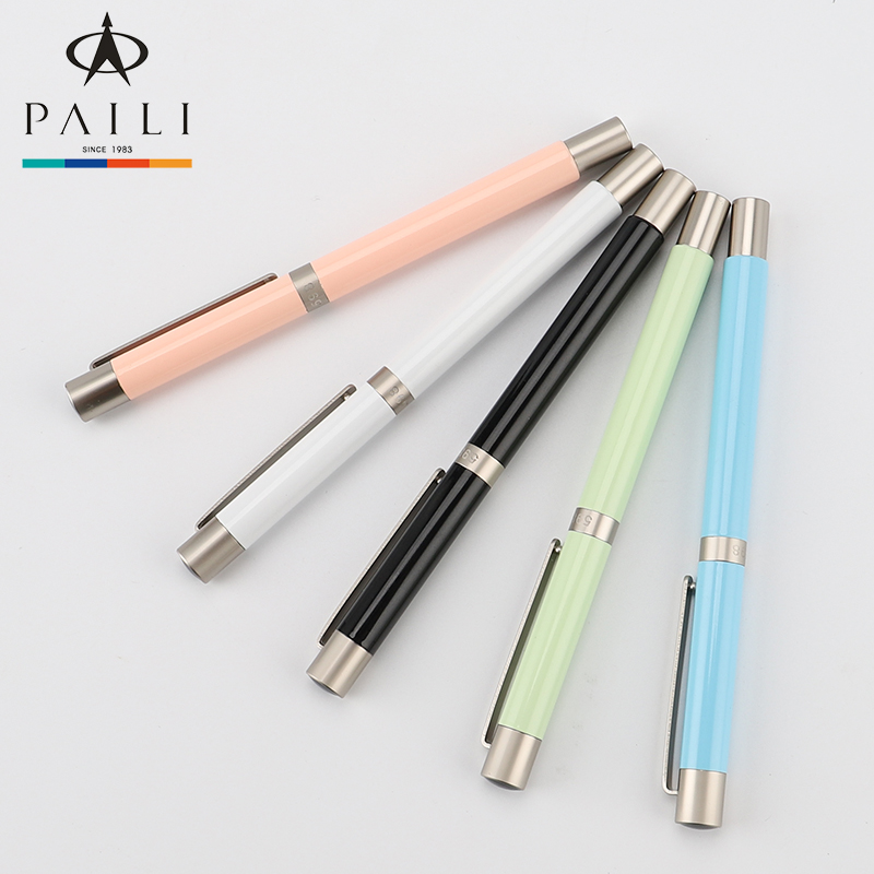 Pie pen Fountain Pen Classic 598 All metal Molybdenum Gold Primary And Middle School Special Authentic and colorful universal 2 6 Small caliber ink sack pen can rub financial dark 0 38mm 38mm 38mm free lettering