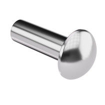 304 stainless steel flat round head semi-hollow rivet GB873 flat round head blind hole riveting polished rod M2M2 5M3-M6