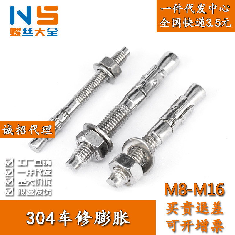 M6M8M10-M16 stainless steel 304 auto repair expansion screw car repair gecko bolt screw fasteners