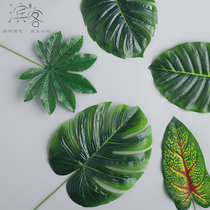 Simulation turtle leaf ins feel turtle leaf green plant green leaves single branch plastic flower arrangement living room Nordic leaves