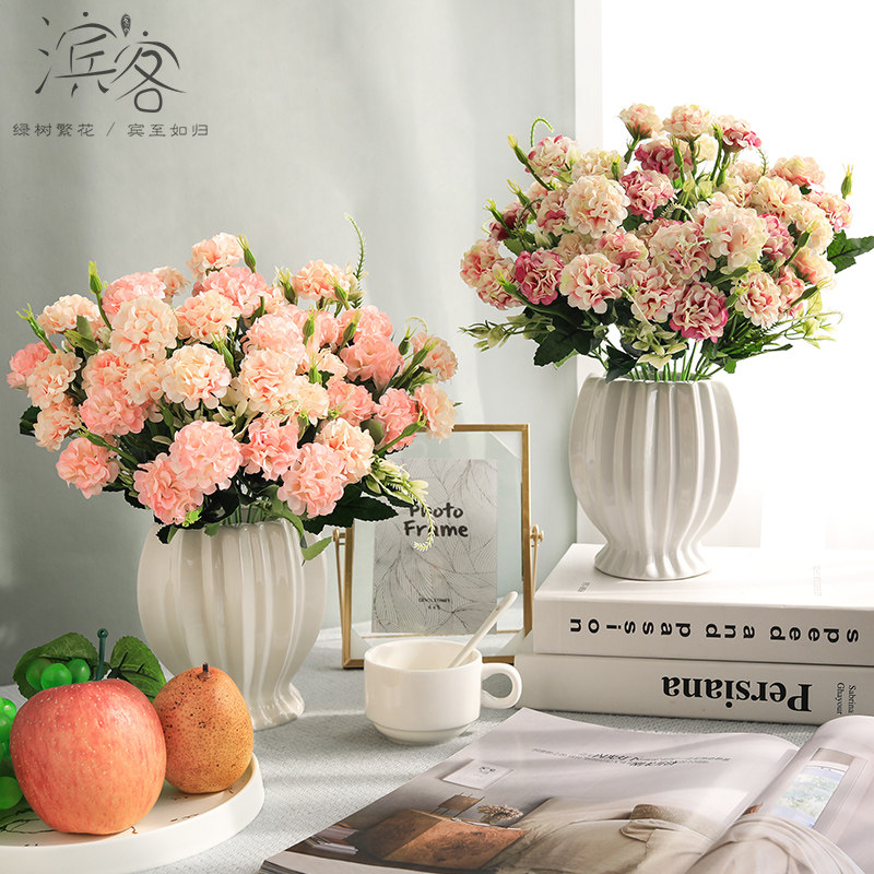 Lavender simulation flower hydrangea small potted plastic bouquet indoor living room bonsai home decoration fake flower decoration