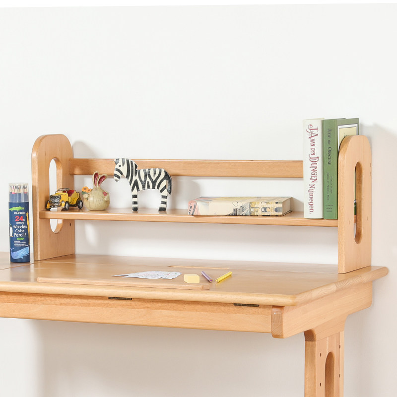 Yueyu table solid wood children's bookshelf students all solid wood simple shelf desktop storage space-saving removable
