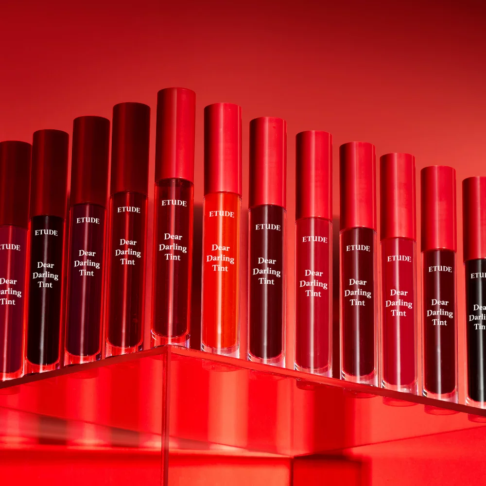 Тинт для губ Etude Dear Darling 5 г, стойкий глянцевый бальзам, обновлённая нефейдинговая формула