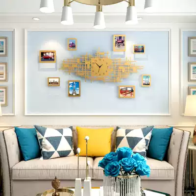 Simple and silent craft clock wall clock living room household fashion creative trend art decoration Nordic clock wall clock