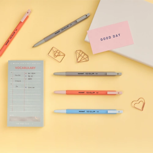 Монами, Монами, Монами, Южная Корея Импортированная шестиугольная чистка BIC, круглая ручка с шарикой 0,5/0,7/1,0.