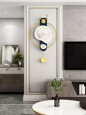 Nordic modern simple clock wall clock living room home fashion atmospheric clock light luxury decorative Net red silent hanging watch