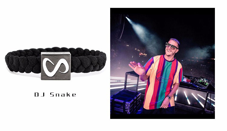 Gia đình điện tử Top 100 DJ Vòng tay gia đình Thời trang nam và nữ Cặp đôi Hip Hop Music Bracelet - Vòng đeo tay Clasp vòng tay nữ đẹp