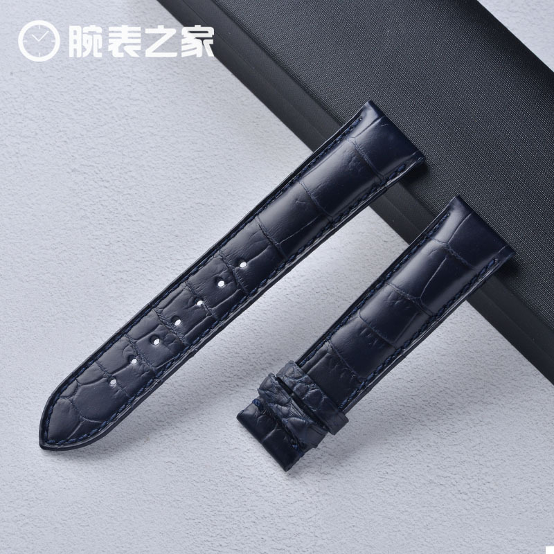 Double-Sided Crocodile Leather Strap with Bamboo Pattern, Suitable for Men's Omega, Jaeger-Lecoultre, Longines Watches, Xbiao