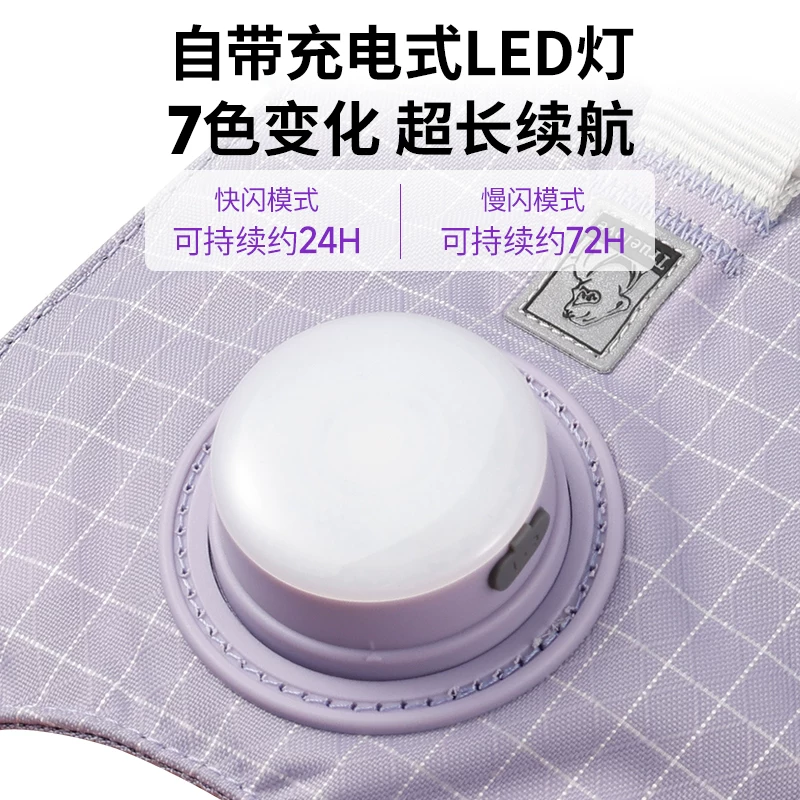 Поводок-рукоятка для собаки с LED ночным светом, для больших и маленьких собак, походная верёвка, цепь для прогулки