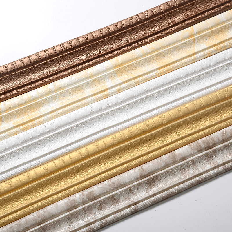 Self-adhesive foam kickboard wall with stereo waist waist frame background decoration bar anti-collision wall corner
