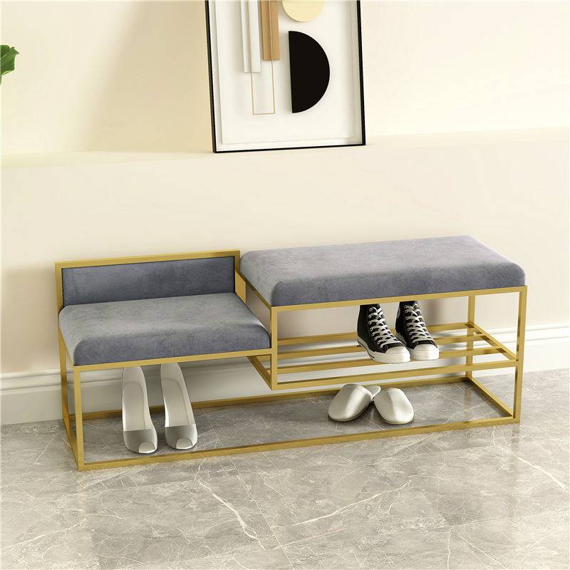 Nordic minimalist home door-to-door entry Shoes Stool Light Lavish Soft Bag Cushion for shoes Shoes Cabinet Shoes Cabinet Rack Stool-Taobao