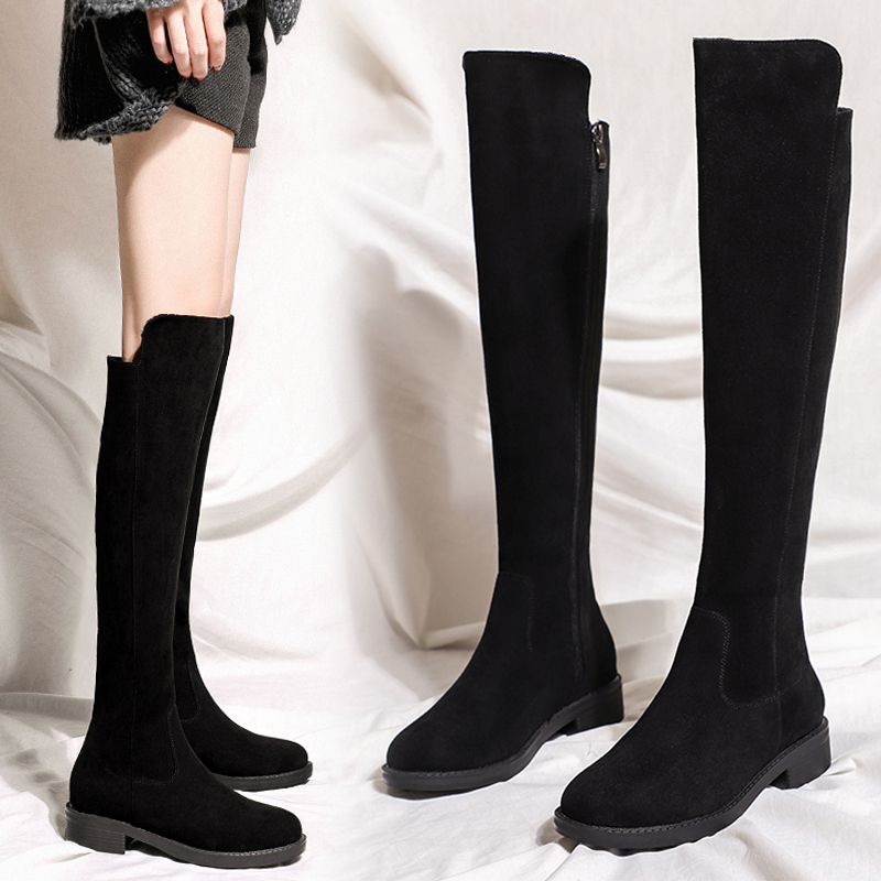 Over-The-Knee Boots for Women 2026 New Versatile Long Boots Chunky Heel Trendy Elastic Slimming Boots Flat High Tube Riding Boots Over-The-Knee Boots for Women 2026 New Versatile Long Boots Chunky Heel Trendy Elastic Slimming Boots Flat High Tube Riding Boots