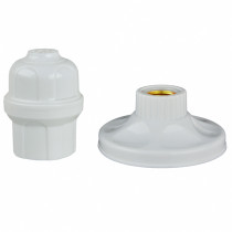 e27 screw Port lamp holder LED bulb lamp lamp holder economic base suction top cover cover Lukou concealed energy-saving plastic